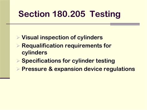 compressed air cylinder testing regulations|cylinder dent inspection requirements.